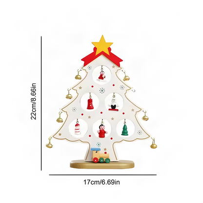 Wooden Tabletop Christmas Tree