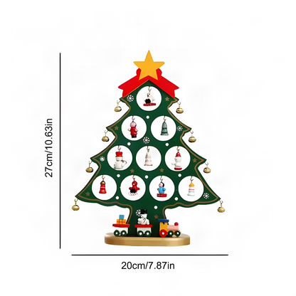 Wooden Tabletop Christmas Tree