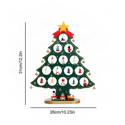 Wooden Tabletop Christmas Tree