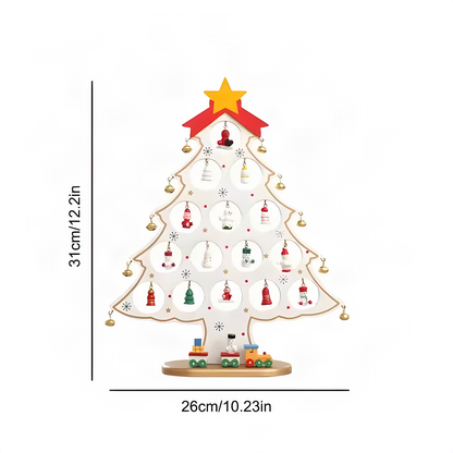 Wooden Tabletop Christmas Tree