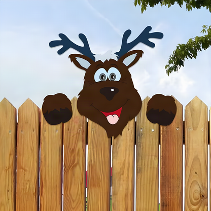 Wooden Christmas Fence Decoration