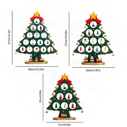 Wooden Tabletop Christmas Tree