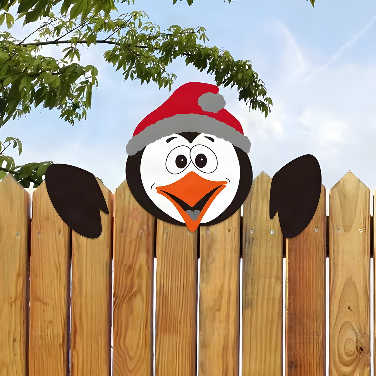 Wooden Christmas Fence Decoration
