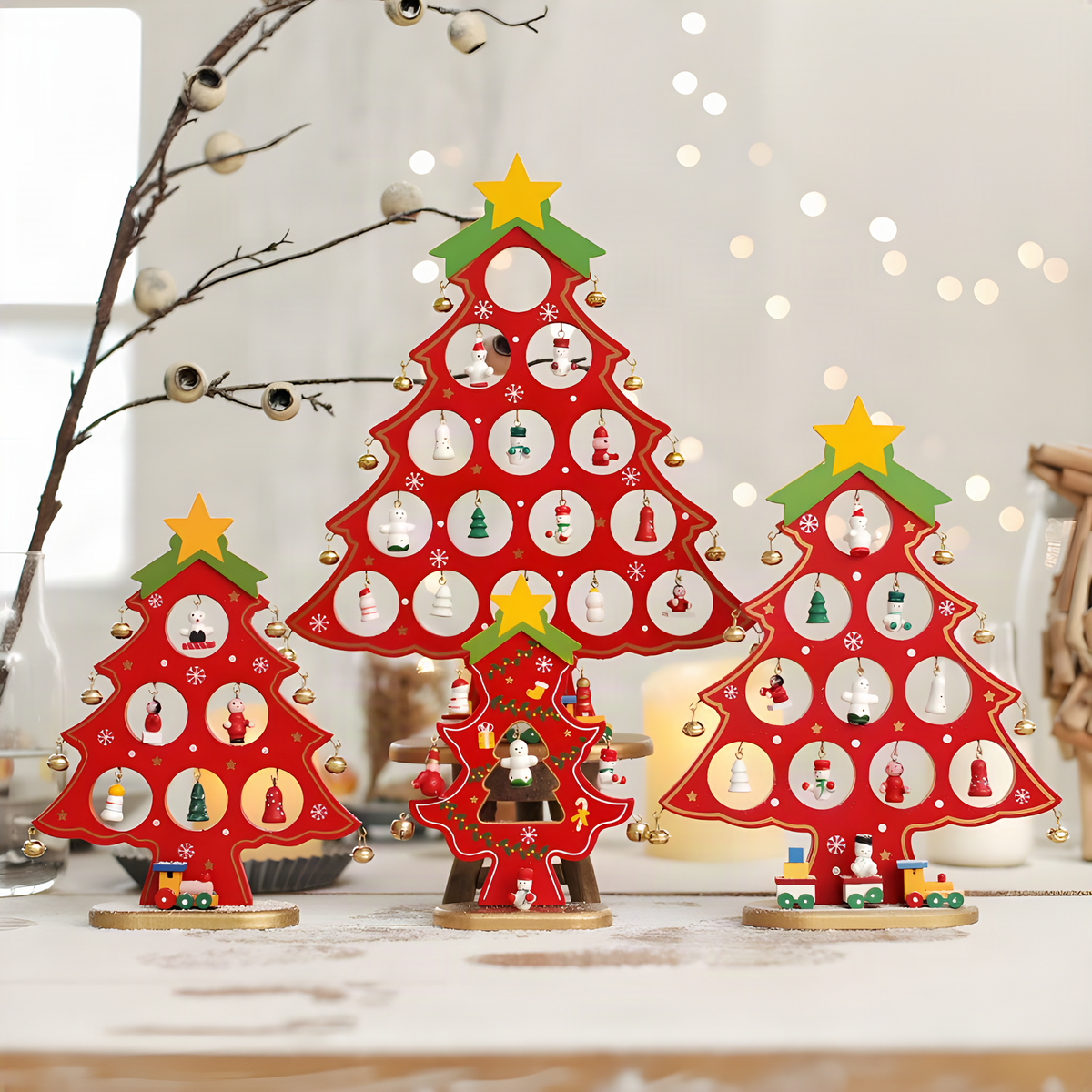 Wooden Tabletop Christmas Tree